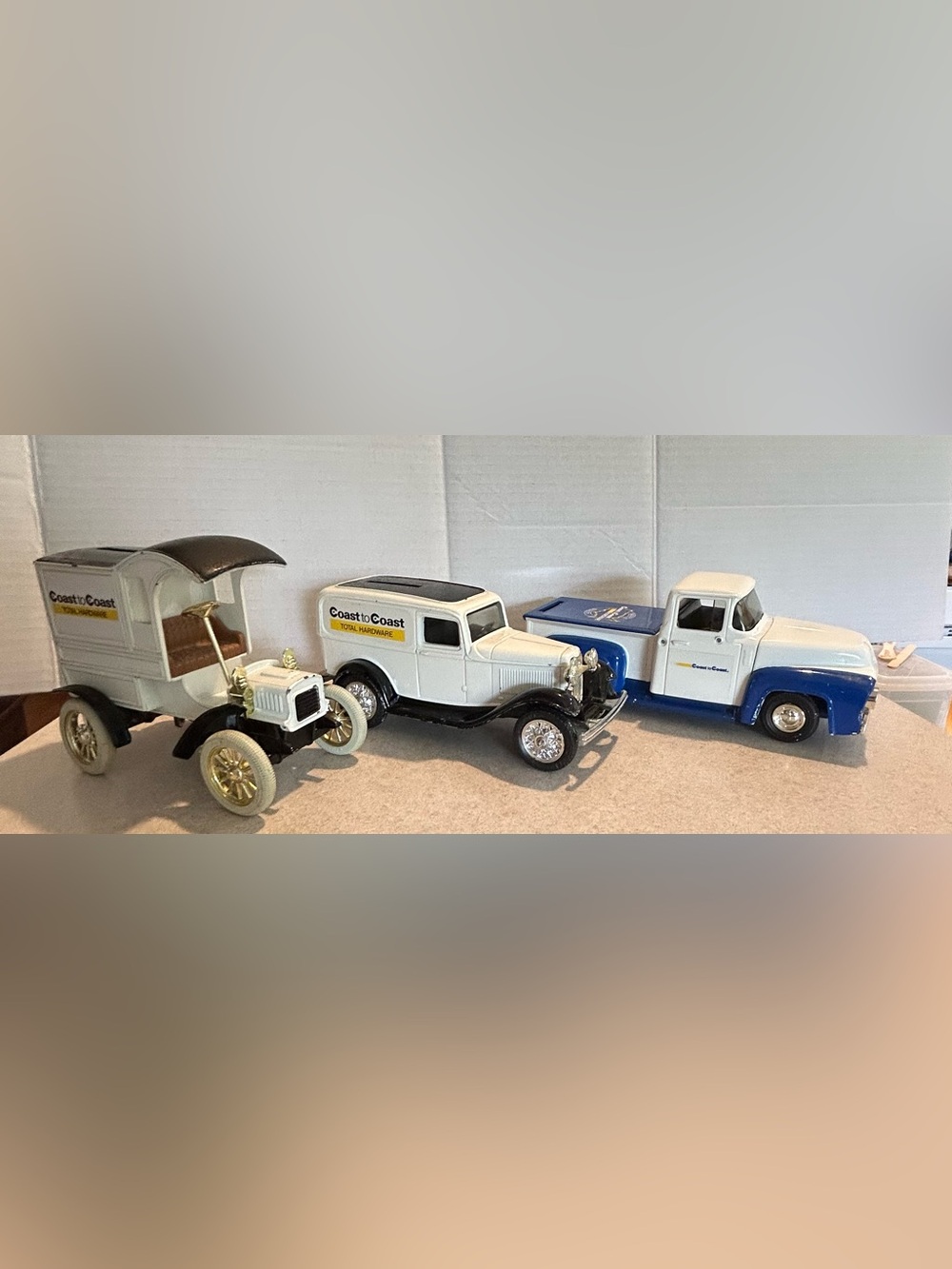 Lot of 3: Vintage ERTL “Coast to Coast Hardware” DieCast Locking Coin Banks